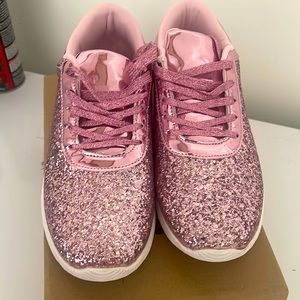 Pink shimmery gym shoes